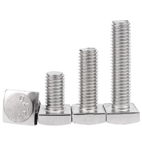 304 Stainless Steel Square Head Screws 4Pcs M10 T-Bolts with Anti-Rotating Square Neck Fasteners for T-Slot Tracks Aluminum Extrusions (M10*60 [4 Pieces]) in Kuwait