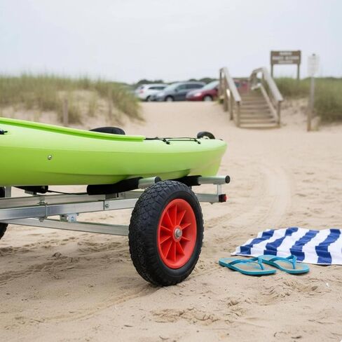 2 Pieces Kayak Trailer Wheels Sand Solid PU Wheels Heavy Duty Solid Tires in Saudi Arabia