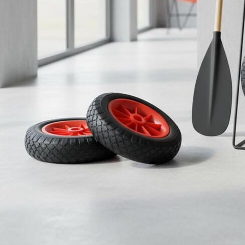 2 Pieces Kayak Trailer Wheels Sand Solid PU Wheels Heavy Duty Solid Tires in Saudi Arabia