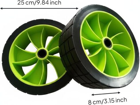 2 Pieces Kayak Trailer Wheels Sand Solid PU Wheels Heavy Duty Solid Tires in Saudi Arabia