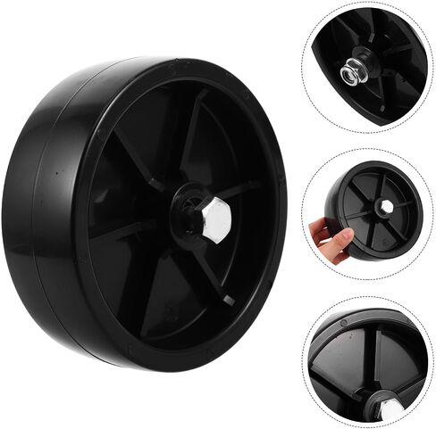 CALLARON Trailer Jack Wheel 6-inch Black Plastic Replacement Support Wheel for Recreational Vehicle Camper Trailer Repair and Stabilization in Kuwait
