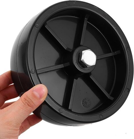 CALLARON Trailer Jack Wheel 6-inch Black Plastic Replacement Support Wheel for Recreational Vehicle Camper Trailer Repair and Stabilization in Kuwait
