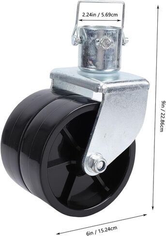 Tissting Trailer Jack Wheel 6 Inch 15.24cm Double Wheel Design 2000lb Capacity - Replacement Caster for Boat RV Trailer Tongue Jack and Swivel Movement in Kuwait