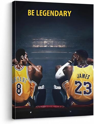 B.B.F MAKE Kobe Basketball Legend Canvas، ديكور حائط رياضي Hypebeast نابض بالحياة، ملصق رياضي حديث لغرفة الأولاد المراهقين، كهف اللاعب وكهف الرجل، 8x10 in Kuwait
