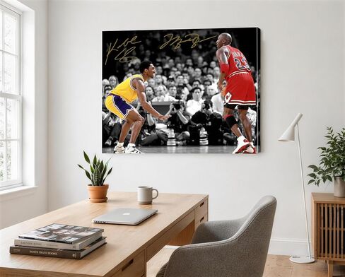 B.B.F MAKE Kobe Basketball Legend Canvas، ديكور حائط رياضي Hypebeast نابض بالحياة، ملصق رياضي حديث لغرفة الأولاد المراهقين، كهف اللاعب وكهف الرجل، 8x10 in Kuwait