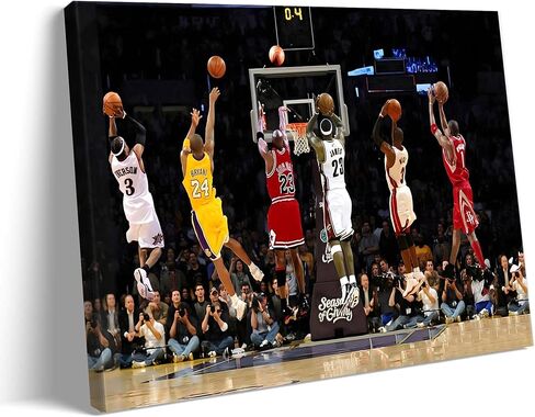 B.B.F MAKE Kobe Basketball Legend Canvas، ديكور حائط رياضي Hypebeast نابض بالحياة، ملصق رياضي حديث لغرفة الأولاد المراهقين، كهف اللاعب وكهف الرجل، 8x10 in Kuwait