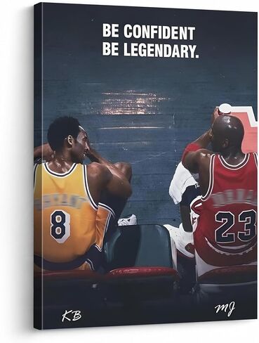 B.B.F MAKE Kobe Basketball Legend Canvas، ديكور حائط رياضي Hypebeast نابض بالحياة، ملصق رياضي حديث لغرفة الأولاد المراهقين، كهف اللاعب وكهف الرجل، 8x10 in Kuwait