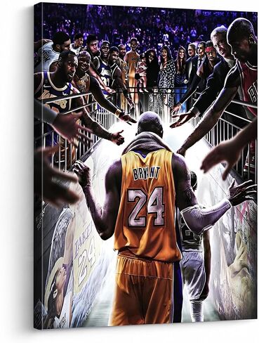 B.B.F MAKE Kobe Basketball Legend Canvas، ديكور حائط رياضي Hypebeast نابض بالحياة، ملصق رياضي حديث لغرفة الأولاد المراهقين، كهف اللاعب وكهف الرجل، 8x10 in Kuwait