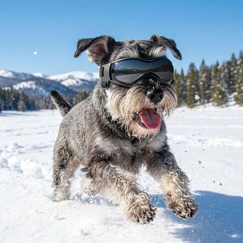 نظارات شمسية للكلاب، OWNPETS، نظارات شمسية للكلاب صغيرة الحجم مع حزام قابل للتعديل، حماية من الأشعة فوق البنفسجية للعين، نظارات مضادة للرياح للكلاب الصغيرة، أحمر in Kuwait