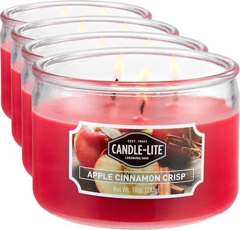 كاندل-لايت شموع معطرة، عطر فطيرة اليقطين وجوزة الطيب، شمعة واحدة 18 اونصة، شمعة اطلاق الروائح العلاجية بفتيل واحد مع 110 ساعة من وقت الاحتراق، لون برتقالي in Kuwait