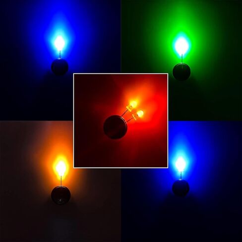 100 قطعة من صمامات إضاءة LED ملونة 5 مم، مجموعة متنوعة من دائرة LED لتجربة مشروع العلوم (20 قطعة/لون) in Kuwait