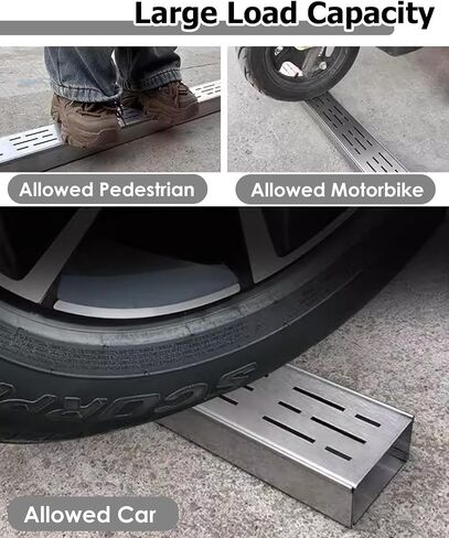 Trench Drain Grate,Stainless Steel Floor Trench Drain with Diverter, Heavy-Duty Sewer Grate Channel Drain, Gutter Cover for Basement, Patios & Decks, 39.4x5.9x2in Drainage Solution in Kuwait