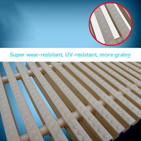 Drain Cover Grate Lid, Non-Slip Drainage Floor Register, Bathroom Road Gutter Grille，Swimming Pool Overflow Drain Grate，Drain Grates for Swimming Pool (Color : White (11.8x39.3in), Size : 16 in Kuwait