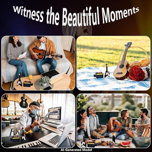 Guitar Pick Holder Set, V-Shaped Guitar and Amp Speaker Style, 2 Pack, Pick Storage Box for Guitar Players（Picks Not Included.） in Saudi Arabia