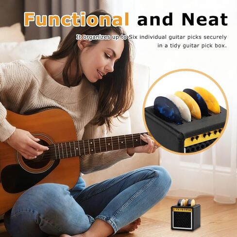 Guitar Picks Holder Box, Guitars Pick Display Holder, Guitar Pick Storage Box Set for Guitars Players and Music Enthusiasts, Picks Case for Bass, Ukulele in Kuwait