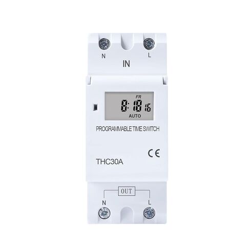 Type Din Rail 2 Wire Weekly 7 Days Programmable Digital TIME Switch Relay Timer Control AC 220V 230V 12V 24V 48V 16A 30A(220V) in Kuwait
