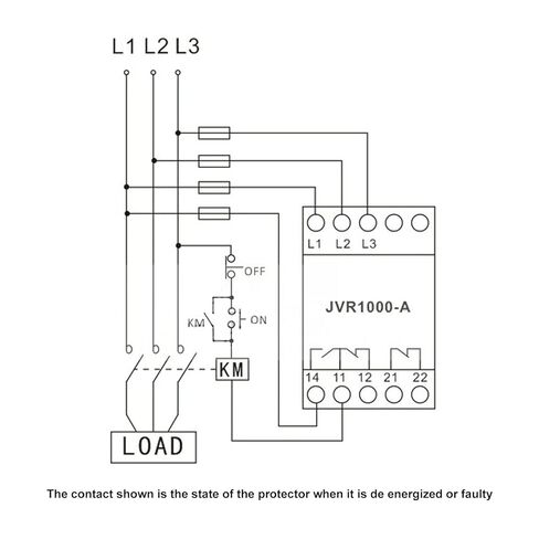 Bewinner 3 Phase Voltage Phase Sequence Protector AC 208-480V, Over Under Voltage Protector Monitor Relay with Adjustable Values, AutoManual Reset, Real Time Monitoring for Motor in Kuwait