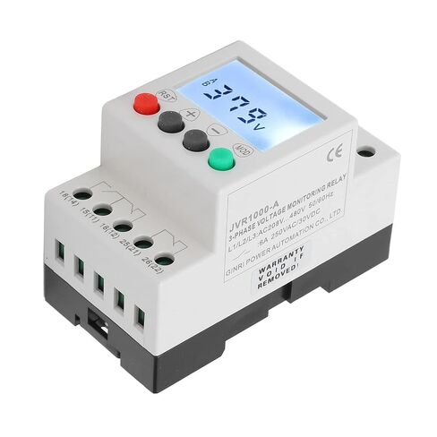 Bewinner 3 Phase Voltage Phase Sequence Protector AC 208-480V, Over Under Voltage Protector Monitor Relay with Adjustable Values, AutoManual Reset, Real Time Monitoring for Motor in Kuwait