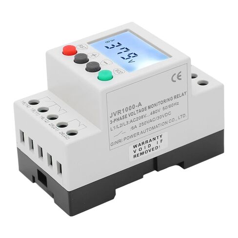 Bewinner 3 Phase Voltage Phase Sequence Protector AC 208-480V, Over Under Voltage Protector Monitor Relay with Adjustable Values, AutoManual Reset, Real Time Monitoring for Motor in Kuwait