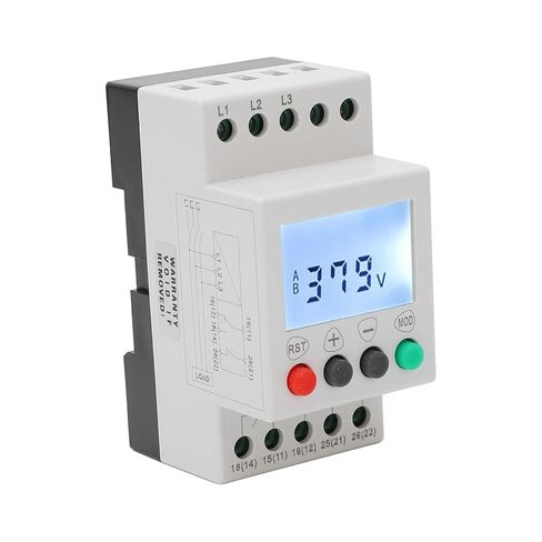 Bewinner 3 Phase Voltage Phase Sequence Protector AC 208-480V, Over Under Voltage Protector Monitor Relay with Adjustable Values, AutoManual Reset, Real Time Monitoring for Motor in Kuwait