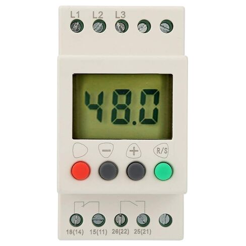 3 Phase Sequence Relay Protector Voltage Protective Relay Digital Display LCD Screen Overvoltage Undervoltage Unbalance Protection for Pumps Cranes Elevators Machine Tools in Kuwait