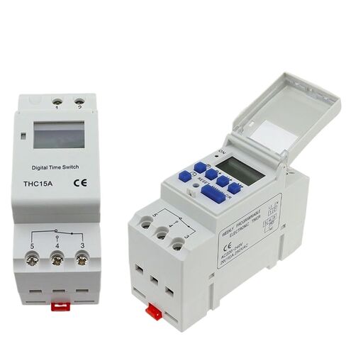 1PCS Electronic Weekly 7 Days Programmable Digital Timer Switch Relay Control AC 220V 230V 12V 24V 48V 16A Din Rail Mount THC15A(220V) in Kuwait
