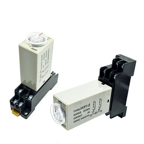 H3Y-2 Time Relay DC12V AC 220V 0-30 Sec 0-30 Minute 0-60s 0-60min Delay Timer 220VAC Timer Relay with Base Socket(220V AC,0-60 Minutes) in Kuwait
