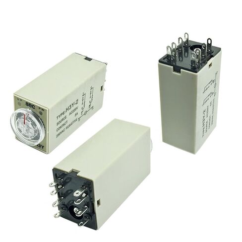 H3Y-2 Time Relay DC12V AC 220V 0-30 Sec 0-30 Minute 0-60s 0-60min Delay Timer 220VAC Timer Relay with Base Socket(220V AC,0-60 Minutes) in Saudi Arabia