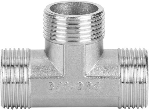 3-Way Diverter Valve, TShape Hose Pipe Fitting Tee Connector T-adapter Valve, 3/4 Male Thread to 3/4 Male Thread to 3/4 Male Thread in Kuwait