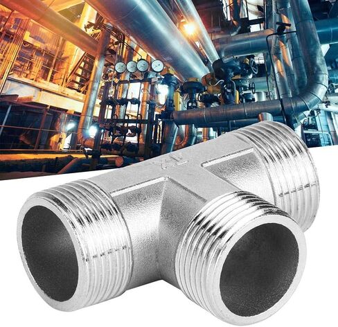 3-Way Diverter Valve, TShape Hose Pipe Fitting Tee Connector T-adapter Valve, 3/4 Male Thread to 3/4 Male Thread to 3/4 Male Thread in Kuwait