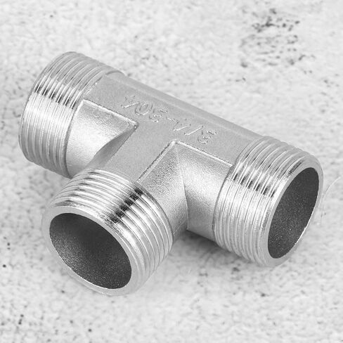 3-Way Diverter Valve, TShape Hose Pipe Fitting Tee Connector T-adapter Valve, 3/4 Male Thread to 3/4 Male Thread to 3/4 Male Thread in Kuwait