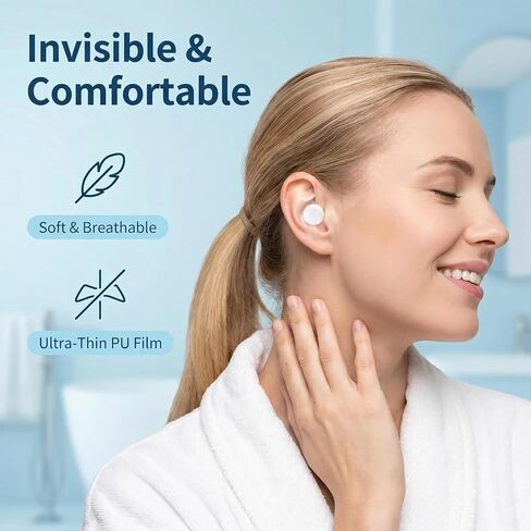 120 PCS Waterproof Ear Covers for Shower with Soft Cotton Ear Plugs, Disposable Ear Protectors for Swimming, Bathing, Surfing, Snorkeling, 2 Sizes for Adults and Kids (80L + 40S) in Kuwait