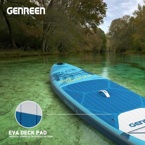 Inflatable Stand-Up Paddle Boards – Available 32"/33"/34" Widths Inflatable Paddle Board with SUP Accessories, Camera Mount, Basic All-Around SUP Board for All Skill Levels, Up to 450lbs in Kuwait