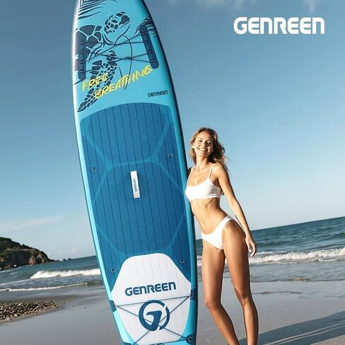 Inflatable Stand-Up Paddle Boards – Available 32"/33"/34" Widths Inflatable Paddle Board with SUP Accessories, Camera Mount, Basic All-Around SUP Board for All Skill Levels, Up to 450lbs in Kuwait