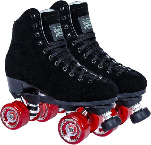 Sure Grip Boardwalk Unisex Outdoor Roller Skate - Suede Material, ABEC 3 Bearings, Soft 78A Motion 62mm Red Wheels - Polyurethane Wheel Material (Red Motion) in Kuwait