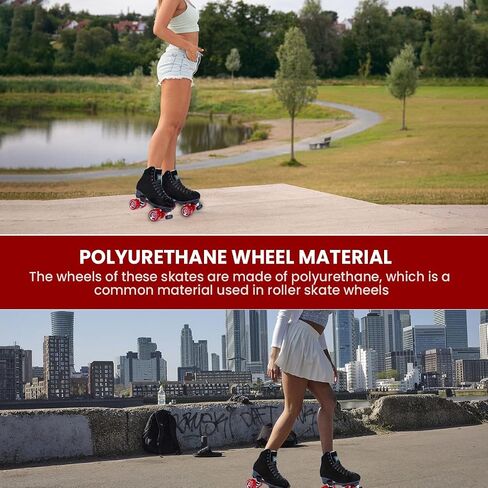 Sure Grip Boardwalk Unisex Outdoor Roller Skate - Suede Material, ABEC 3 Bearings, Soft 78A Motion 62mm Red Wheels - Polyurethane Wheel Material (Red Motion) in Kuwait