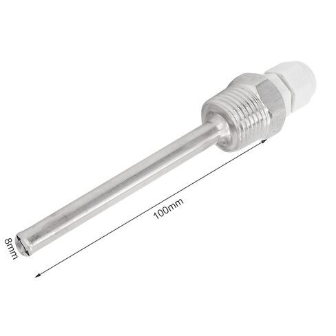 100 ملم من الفولاذ المقاوم للصدأ Thermowell لمسبار مستشعر درجة الحرارة الشمسية، IP68 M12 أنبوب أعمى مع غطاء بلاستيكي ABS ملحق نظام التدفئة الشمسية in Kuwait