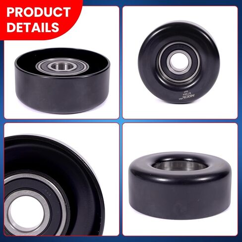 بكرة حزام MOCA Idler تناسب 04-07 لـ Buick Rainier، 02-09 لشفروليه تريل بليزر، 02-06 لـ GMC Envoy XL L6 4.2L Gas، 2009 لـ Kenworth T660، 08-09 لـ Western Star 4900SA L6 12.5L ديزل in Kuwait