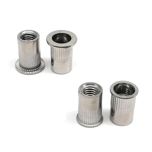316 A4-80 الفولاذ المقاوم للصدأ إدراج برشام الجوز M3 M4 M5 M6 M8 M10 M12 رأس مسطح صغير غاطس رئيس ريفنوت الجوز (رأس صغير، 40 قطعة M5) in Kuwait