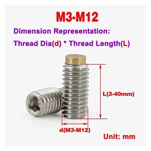 برغي نكش من الفولاذ المقاوم للصدأ A2 مع مجموعة رأس من النحاس للدقة M6 M8 M10 M12(2 قطعة M6X5) in Kuwait