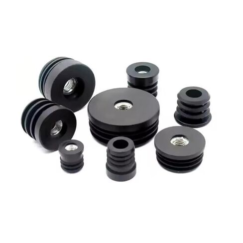 4/8/12PCS Round Nut Hole Plug Black Plastic Pipe Plugs Adjustable Screw Foot Pad Furniture Leg Cover End Caps(M8x30mm,12PCS) in Kuwait