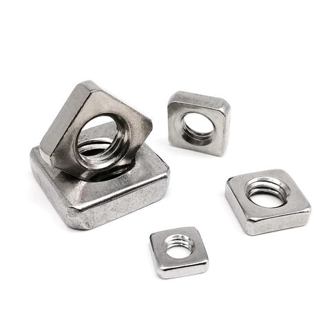 M2.5 M3 M4 M5 M6 M8 M10 DIN562 304 A2-70 Stainless Steel Metric Threaded Thin Square Nut Foursquare Quadrate(60pcs M8) in Kuwait