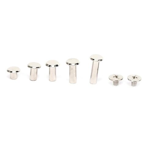 160 Piece Rivet Set, Flat Head Album Rivets, Plated, Rusts, Screws for Scrapbook, Bookbinding, DIY Crafting, and Repair in Kuwait