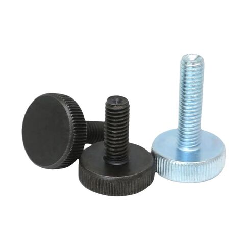 M3 M4 M5 M6 M8 M10 GB835 Knurl رأس مسطح اليد تشديد الإبهام المسمار DIN653 1/10 قطعة (مطلي بالزنك ، 10 قطعة M4x16) in Kuwait