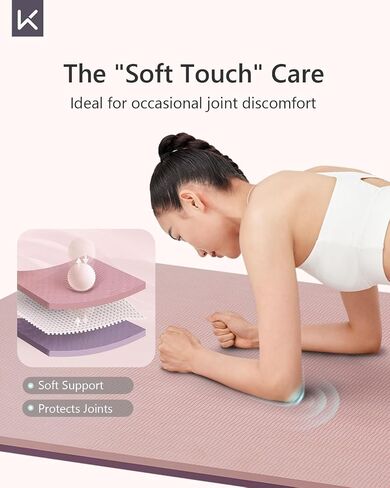 KEEP Yoga Mat 7mm Thick Non Slip - Extra Cushion TPE Exercise Mat for Home Workout & Pilates, Eco Friendly Knee Protection, 72"x24" Large Fitness Mat with Carrying Strap in Kuwait