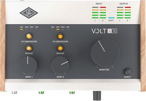 Universal Audio Volt 276 المحمولة 2x2 USB Type-C Audio/MIDI Interface مع ضاغط مدمج، حزمة مع سماعات رأس TAPH100 ​​وكابل ميكروفون XLR 2x 25 بوصة in Kuwait