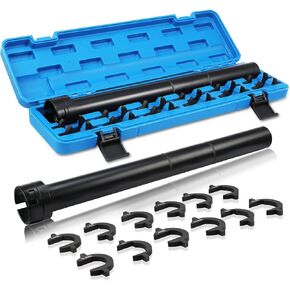 ISINSWIFT 13 Pcs Inner Tie Rod Removal Tool Kit, Inner Tie Rod Tool for Removal and Installation, Master Inner Tie Rod Tool Set with 12 Crowfoot Adapters 1/2 Inch Drive Tube and Tool Case in Kuwait