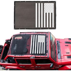 Bestaoo Sun Shade Mesh Bikini Top Sunshade UV Protection for Jeep Wrangler 2018-2023 JL JLU 4-Door