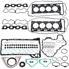 N63 Engine Overhaul Gasket Set, Rebuild Gasket Set Fits for F10 F02 F07 E70 E71, 550i, 650i, 750i, 750Li, X5, X6 2018-2008 Replace OE 11127567765 11147583221 11137566644 11147647380 11127566288