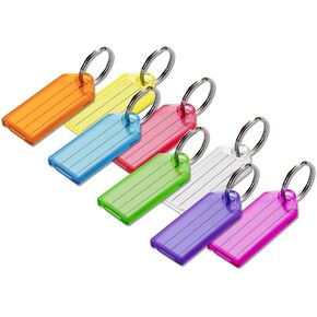 Lucky Line Key Tag with Split Ring; 100 Per Box; Assorted Colors (10400)